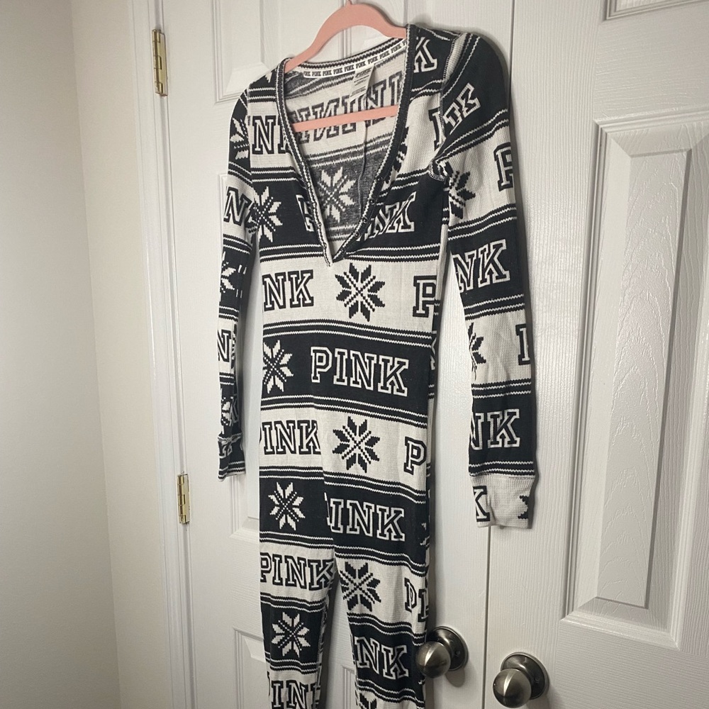 Pink Logo Long John Onesie